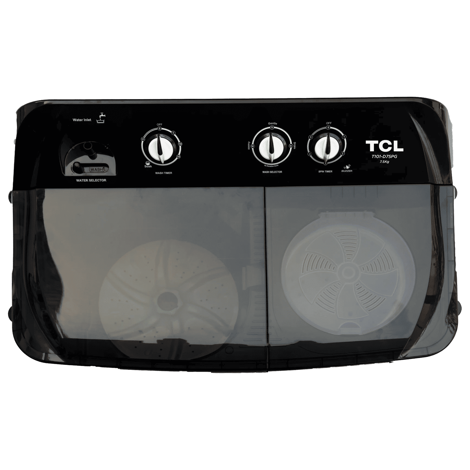 TCL 7.5 kg 5 Star Semi Automatic Washing Machine with six-wing pulsator (T101-D75PG, Grey) TCL 7.5 kg 5 Star Semi Automatic Washing Machine with six-wing pulsator (T101-D75PG, Grey)_4