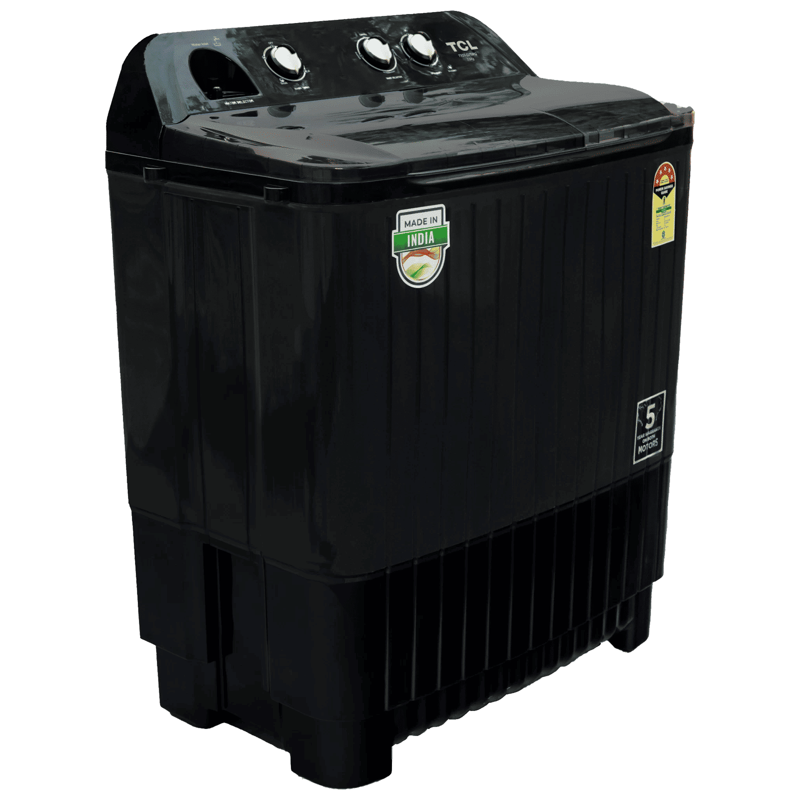 TCL 7.5 kg 5 Star Semi Automatic Washing Machine with six-wing pulsator (T101-D75PG, Grey) TCL 7.5 kg 5 Star Semi Automatic Washing Machine with six-wing pulsator (T101-D75PG, Grey)_5