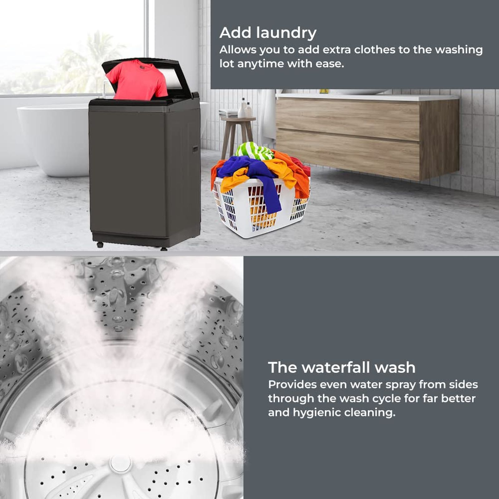 SHARP 9 kg 5 Star Fully Automatic Top Load Washing Machine (EST90NBK, Dual Inlet, Midnight Black)_6