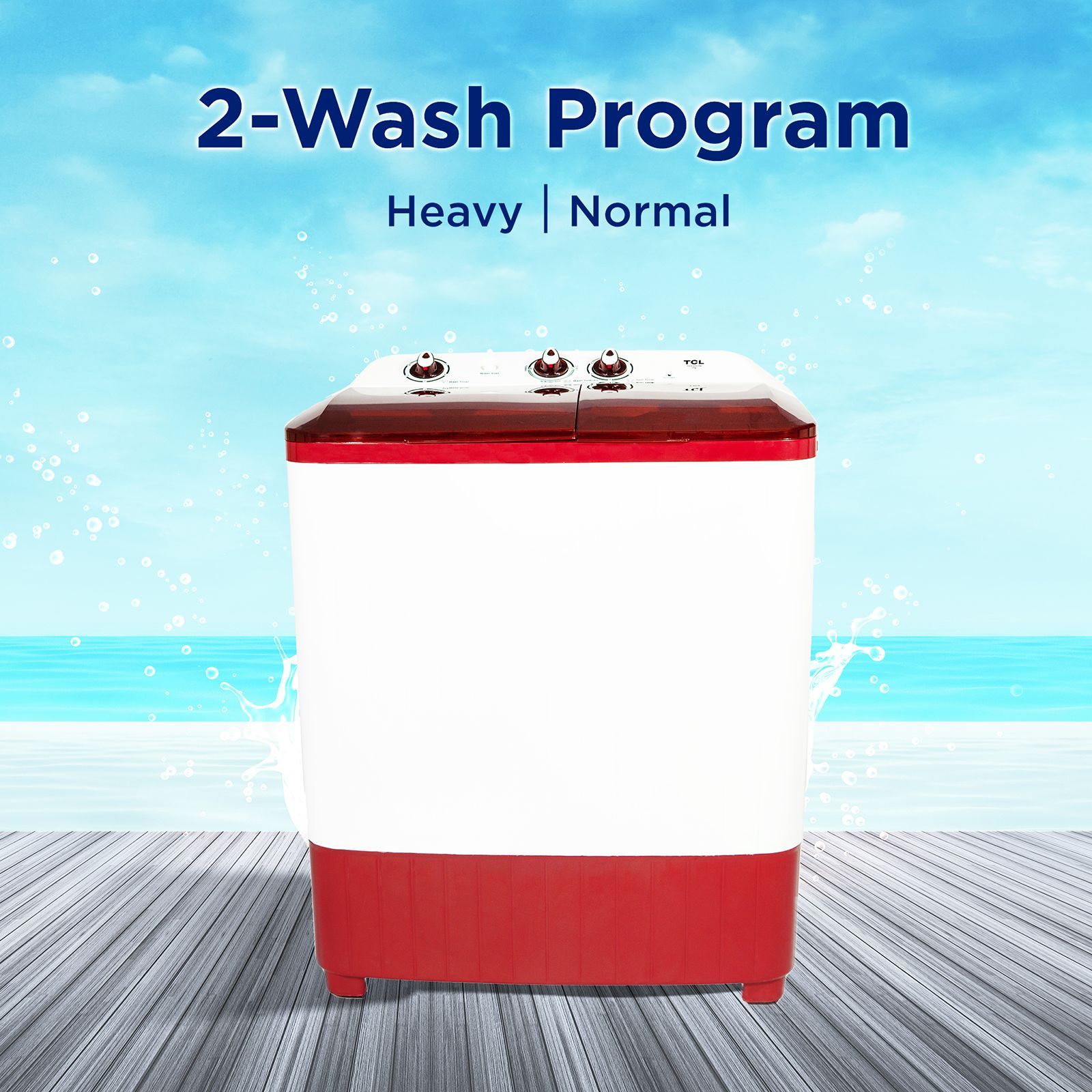 TCL 7 kg 5 Star Semi Automatic Washing Machine with Motor Lint Filter (T103-D70TW, Burgundy)_11