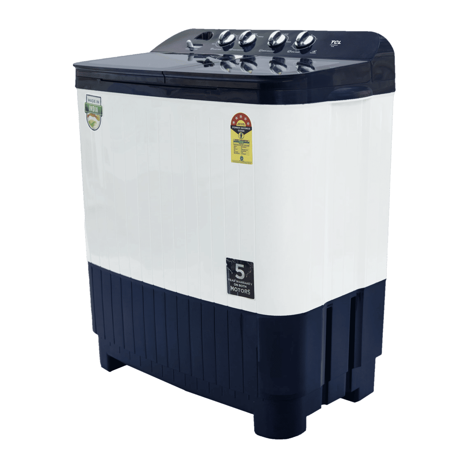 TCL 8 kg 5 Star Semi Automatic Washing Machine with Lint Filter (T102-D80GP, Dark Blue)_6