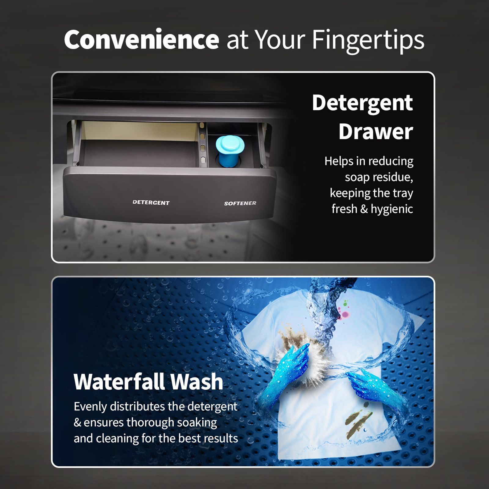 SHARP 10 kg 5 Star Fully Automatic Top Load Washing Machine (ES-T100N-BK, Stainless Steel Insert Pulsator, Midnight Black)_7