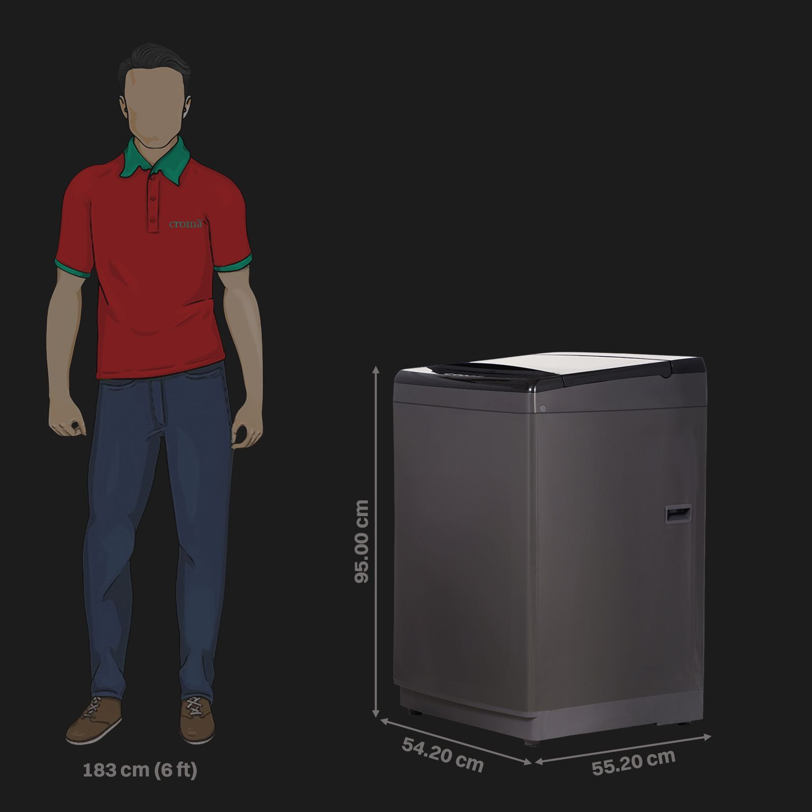 SHARP 11 kg 5 Star Fully Automatic Top Load Washing Machine (ES-T110N-BK, Stainless Steel Insert Pulsator, Black) SHARP 11 kg 5 Star Fully Automatic Top Load Washing Machine (ES-T110N-BK, Stainless Steel Insert Pulsator, Black)_3