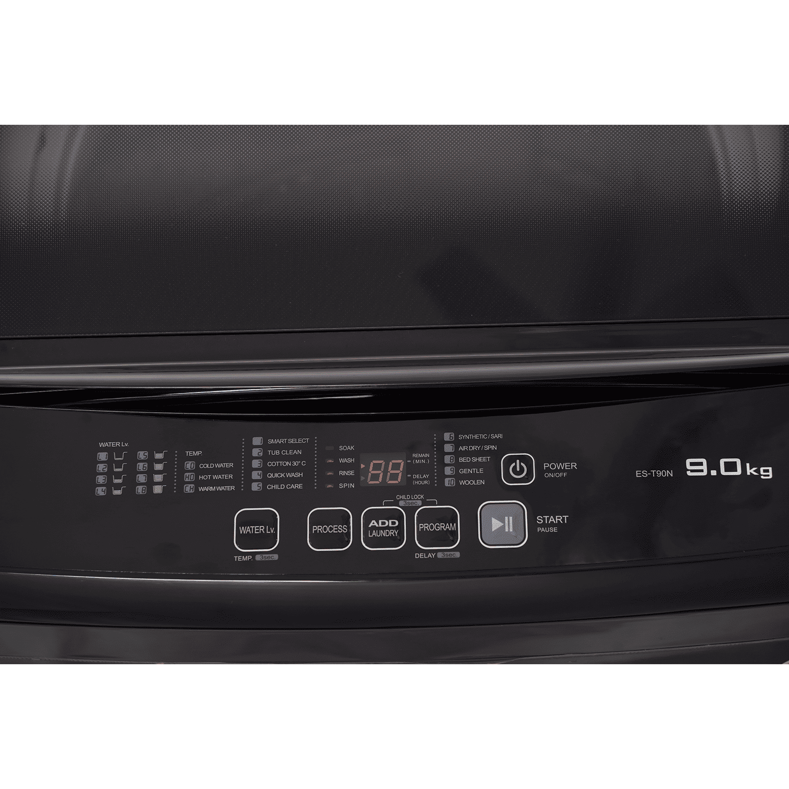 SHARP 11 kg 5 Star Fully Automatic Top Load Washing Machine (ES-T110N-BK, Stainless Steel Insert Pulsator, Black) SHARP 11 kg 5 Star Fully Automatic Top Load Washing Machine (ES-T110N-BK, Stainless Steel Insert Pulsator, Black)_4