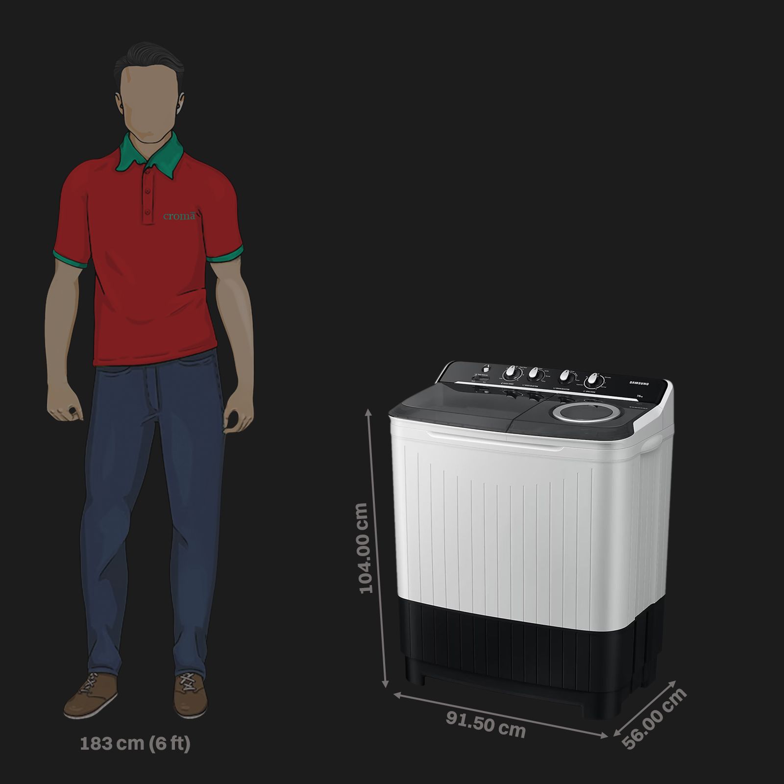 SAMSUNG 10.5 kg 5 Star Semi Automatic Washing Machine with Hexa Storm Pulsator (WT10C4260GG/TL, Light Gray)_3