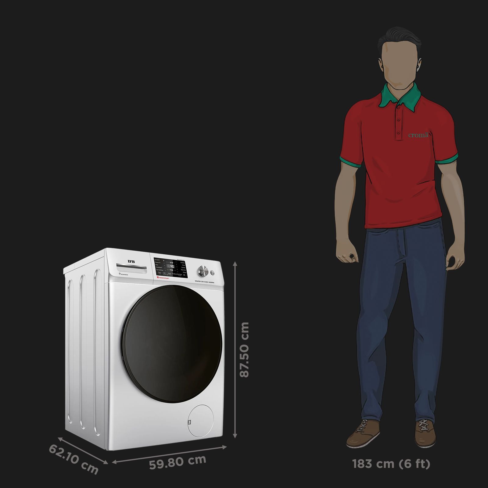 IFB 8 kg 5 Star Wi-Fi Inverter Fully Automatic Front Load Washing Machine (Senator SXN 8014, AI Technology, Rich Silver)_3