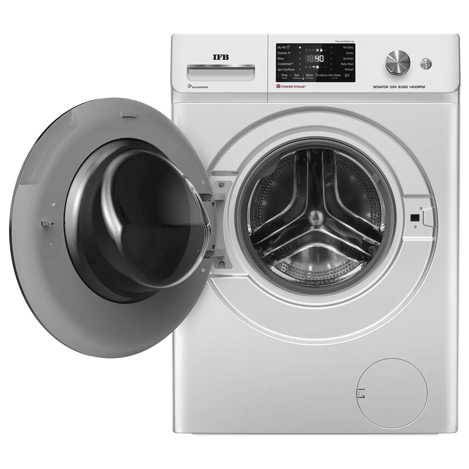 IFB 8 kg 5 Star Wi-Fi Inverter Fully Automatic Front Load Washing Machine (Senator SXN 8014, AI Technology, Rich Silver)_6