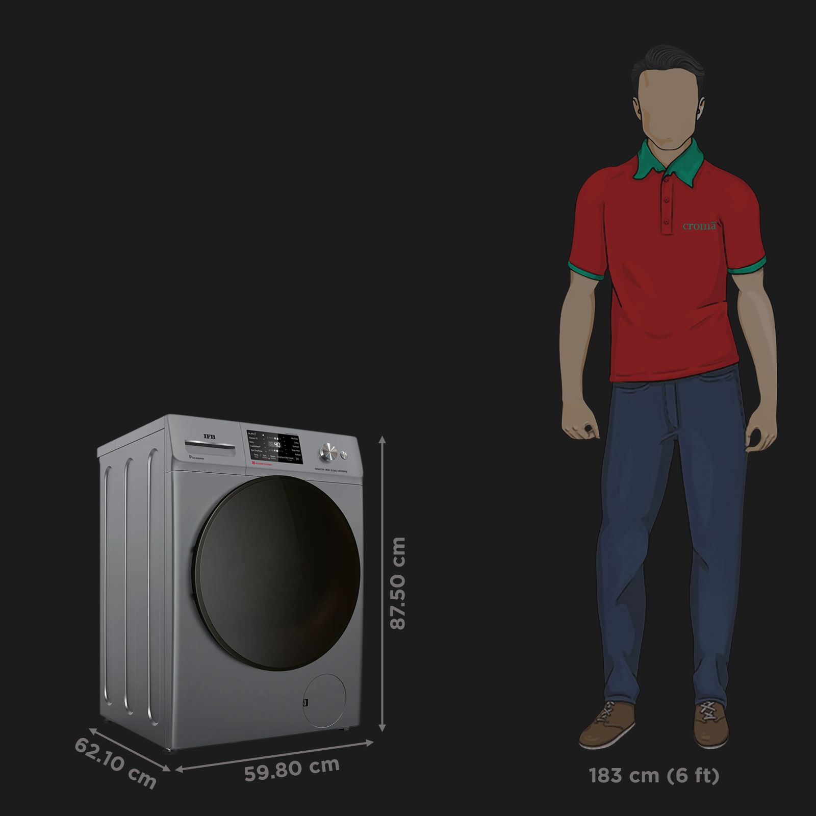 IFB 8 kg 5 Star Wi-Fi Fully Automatic Front Load Washing Machine (Senator MSN 8012K, 3D Wash System, Metallic Silver) IFB 8 kg 5 Star Wi-Fi Fully Automatic Front Load Washing Machine (Senator MSN 8012K, 3D Wash System, Metallic Silver)_3