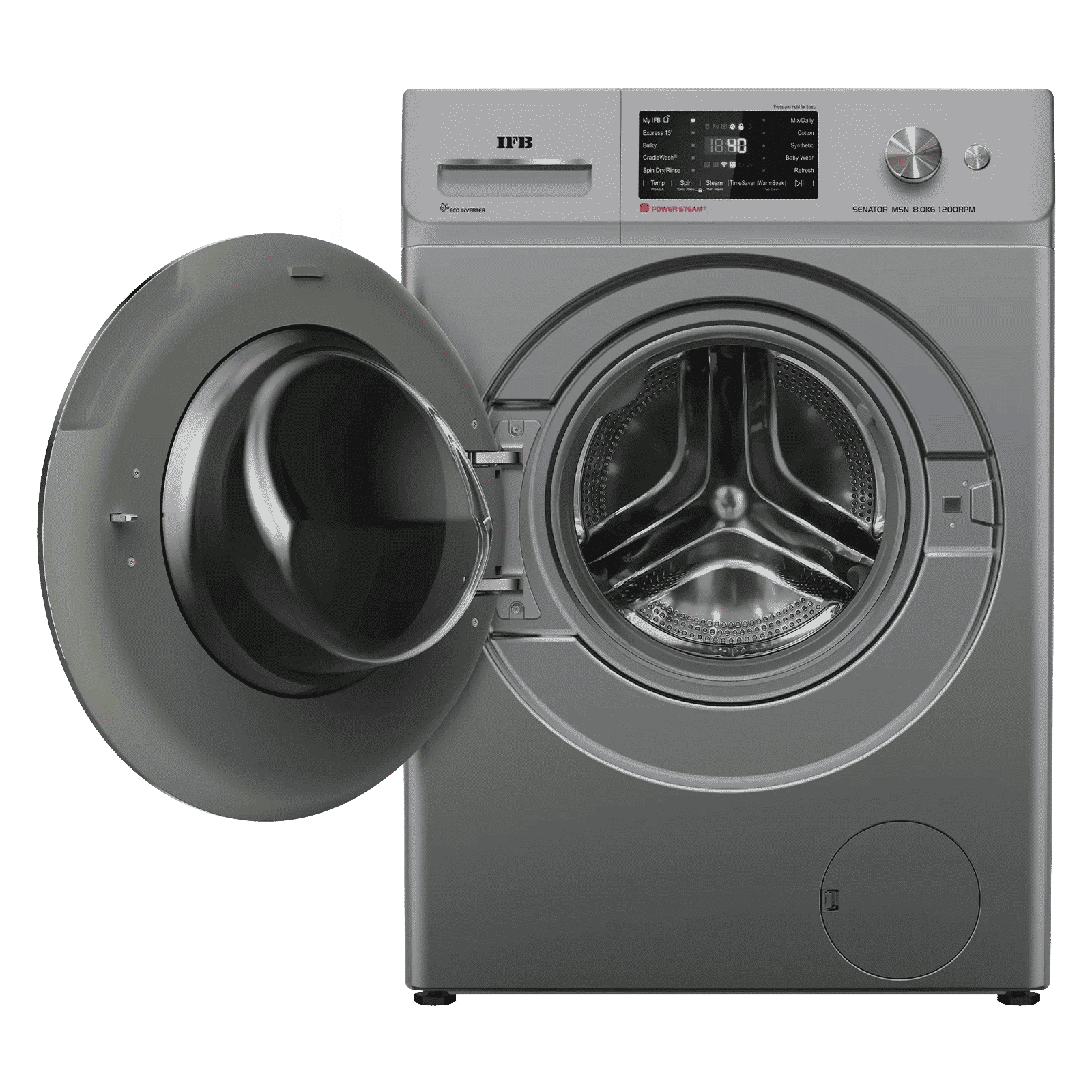 IFB 8 kg 5 Star Wi-Fi Fully Automatic Front Load Washing Machine (Senator MSN 8012K, 3D Wash System, Metallic Silver) IFB 8 kg 5 Star Wi-Fi Fully Automatic Front Load Washing Machine (Senator MSN 8012K, 3D Wash System, Metallic Silver)_6