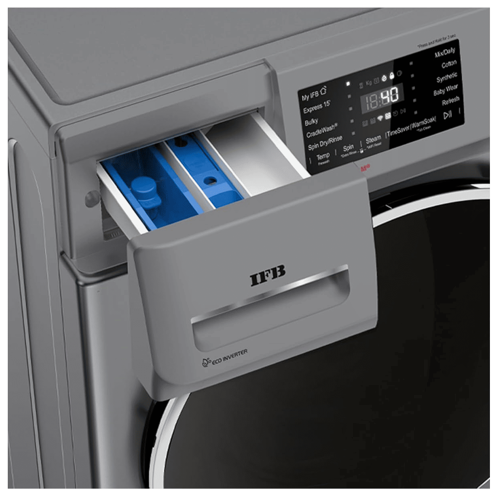 IFB 8 kg 5 Star Wi-Fi Fully Automatic Front Load Washing Machine (Senator MSN 8012K, 3D Wash System, Metallic Silver) IFB 8 kg 5 Star Wi-Fi Fully Automatic Front Load Washing Machine (Senator MSN 8012K, 3D Wash System, Metallic Silver)_7