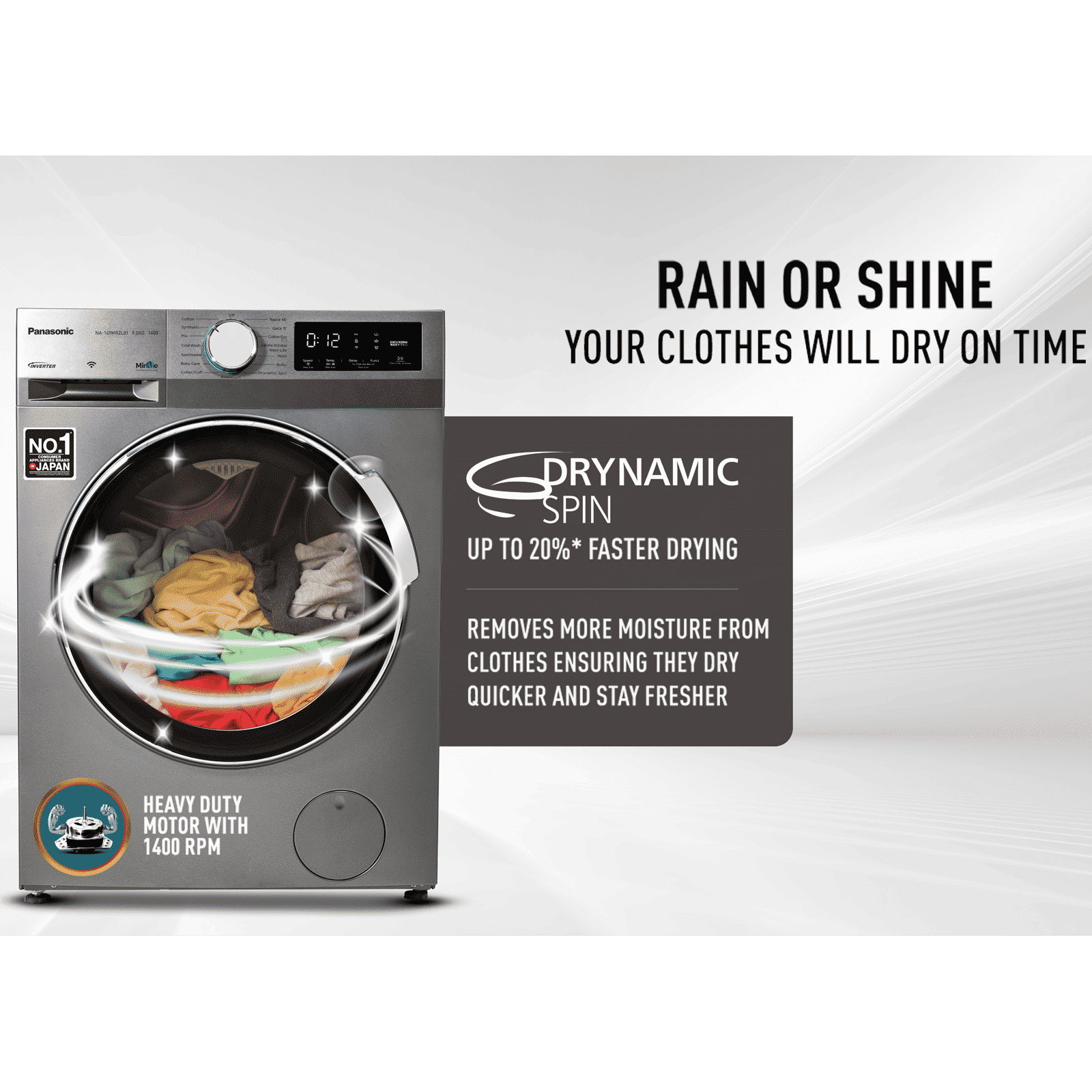 Panasonic 9 kg 5 Star Wi-Fi Fully Automatic Front Load Washing Machine (NA-149MR2L01, In-built Heater, Dark Silver)_12