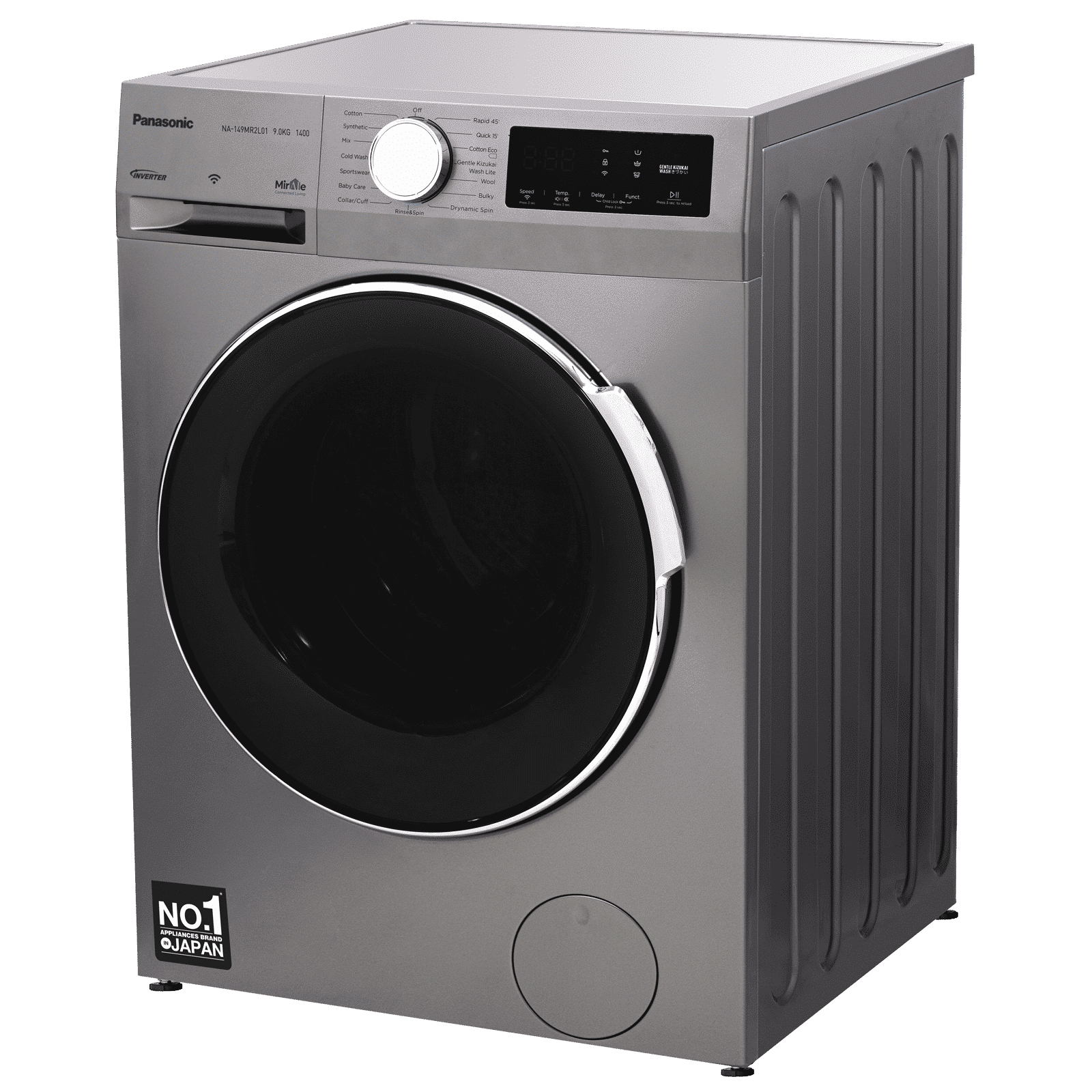 Panasonic 9 kg 5 Star Wi-Fi Fully Automatic Front Load Washing Machine (NA-149MR2L01, In-built Heater, Dark Silver)_4