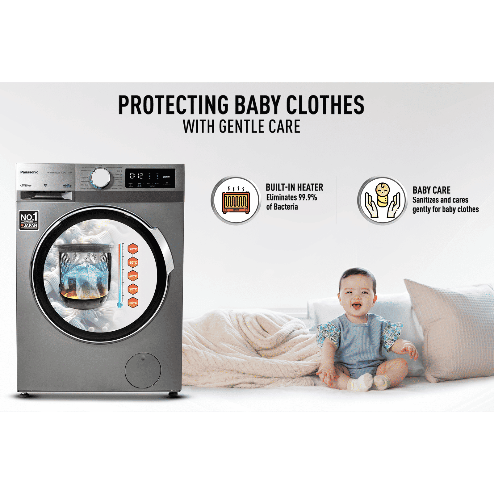 Panasonic 8 kg 5 Star Wi-Fi Fully Automatic Front Load Washing Machine (NA-148MR2L01, In-built Heater, Dark Silver)_6