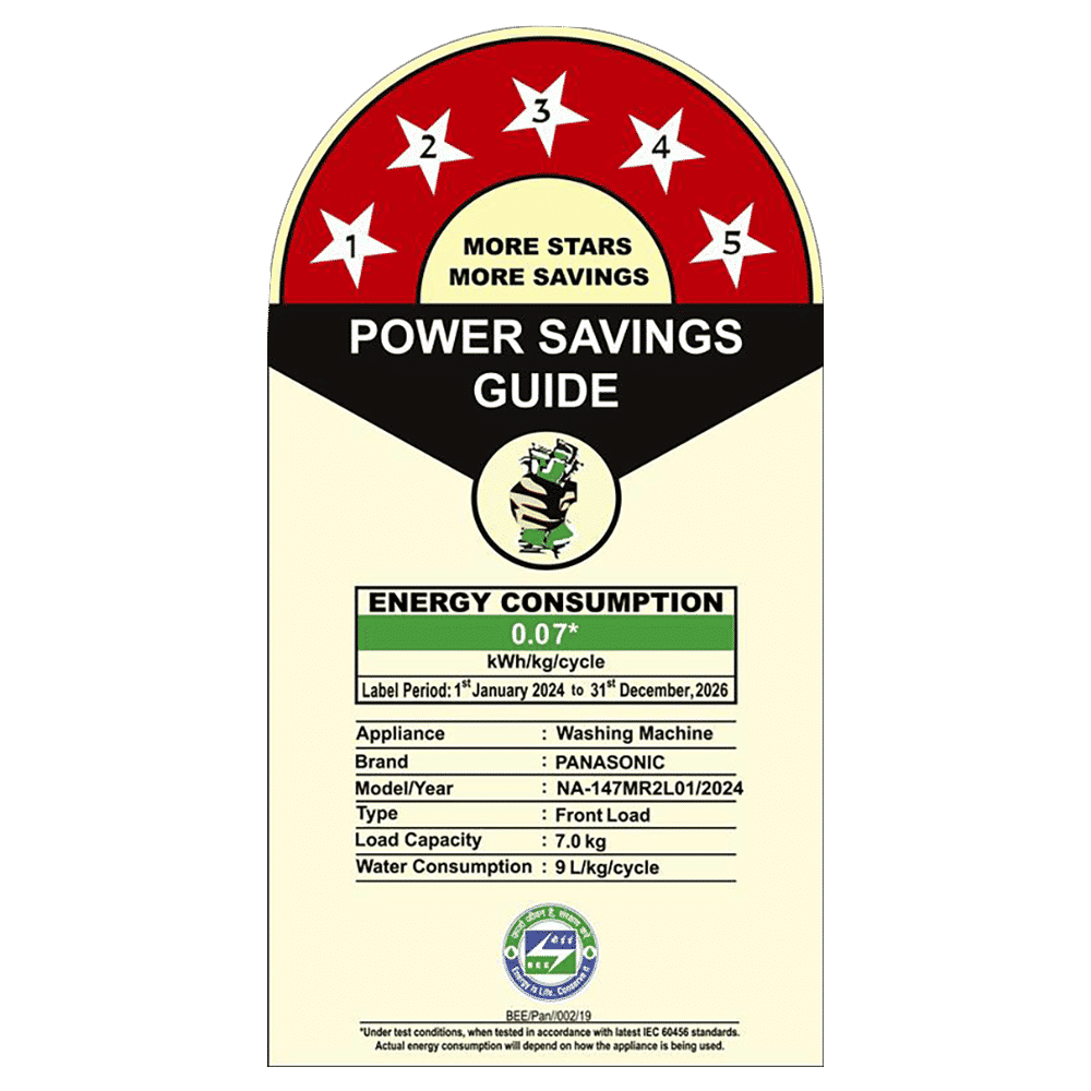 Panasonic 7 kg 5 Star Fully Automatic Front Load Washing Machine (NA-147MR2L01, Active Foam System, Dark Silver)_4