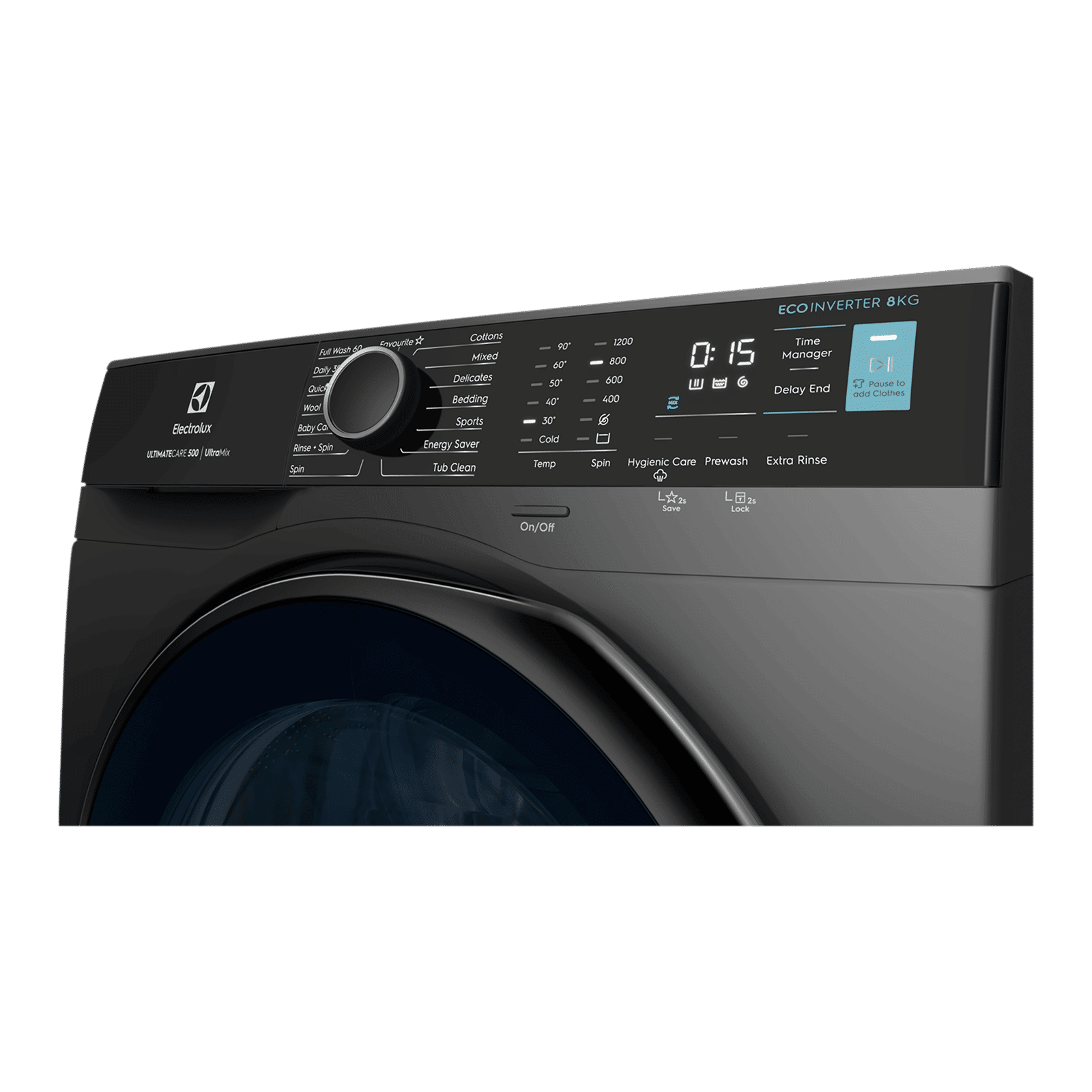 Electrolux 8 kg 5 Star Inverter Fully Automatic Front Load Washing Machine (Ultimate Care 500, EWF8024R5SB, Woolmark Approved, Onyx Dark Silver)_4