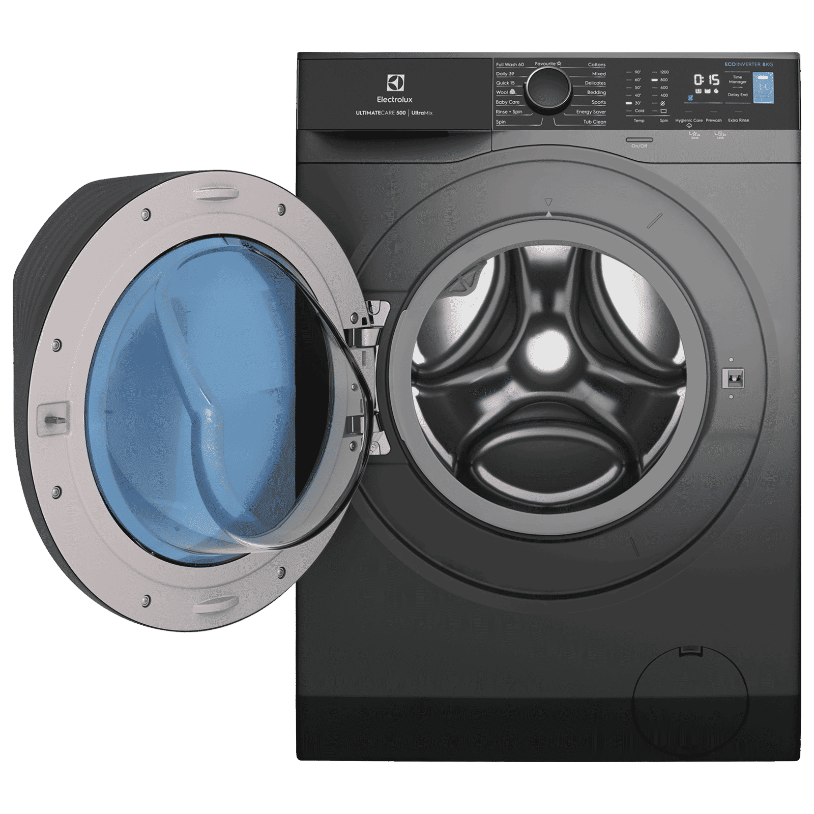 Electrolux 8 kg 5 Star Inverter Fully Automatic Front Load Washing Machine (Ultimate Care 500, EWF8024R5SB, Woolmark Approved, Onyx Dark Silver)_6