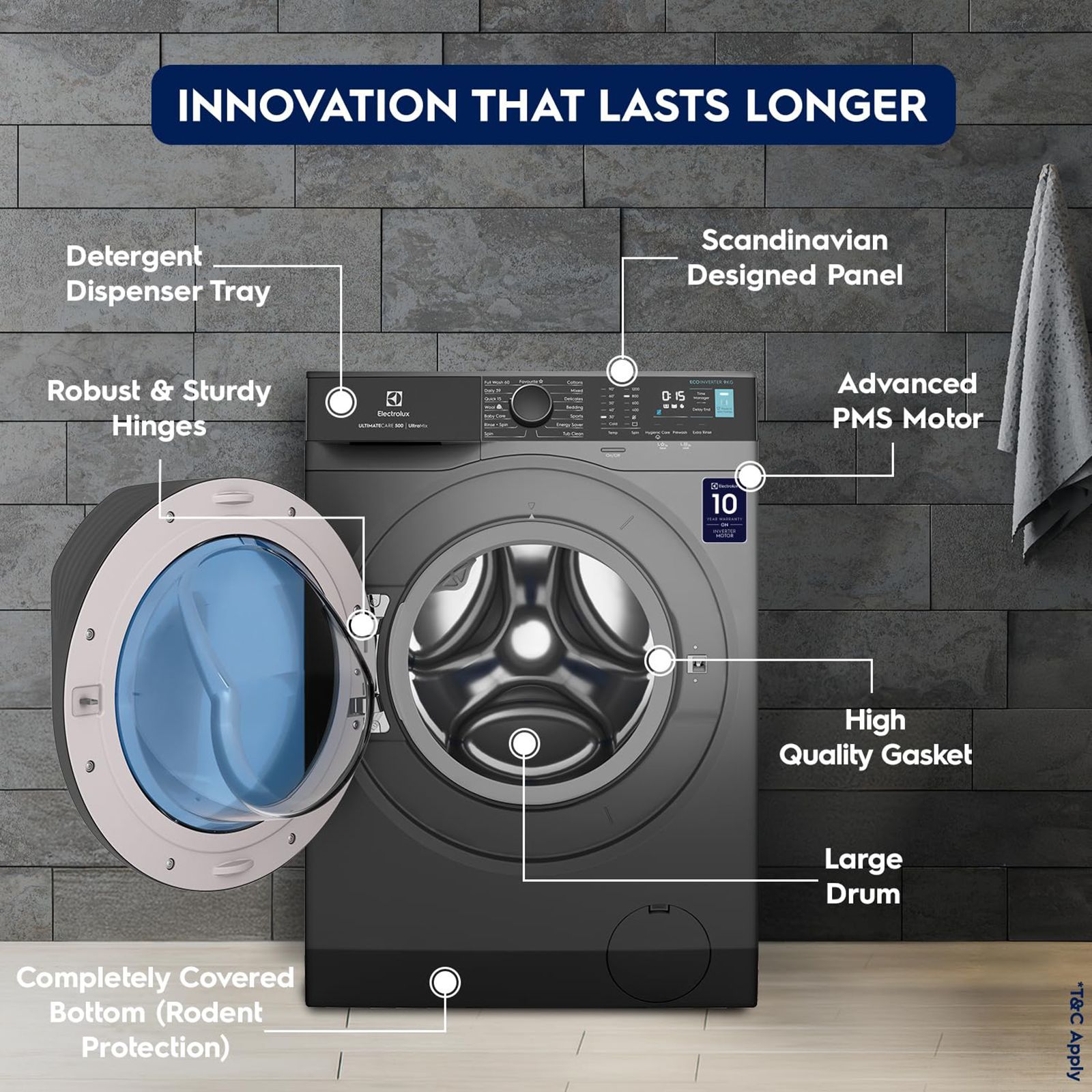 Electrolux 9 kg 5 Star Inverter Fully Automatic Front Load Washing Machine (Ultimate Care 500, EWF9024R5SB, Woolmark Approved, Onyx Dark Silver)_14