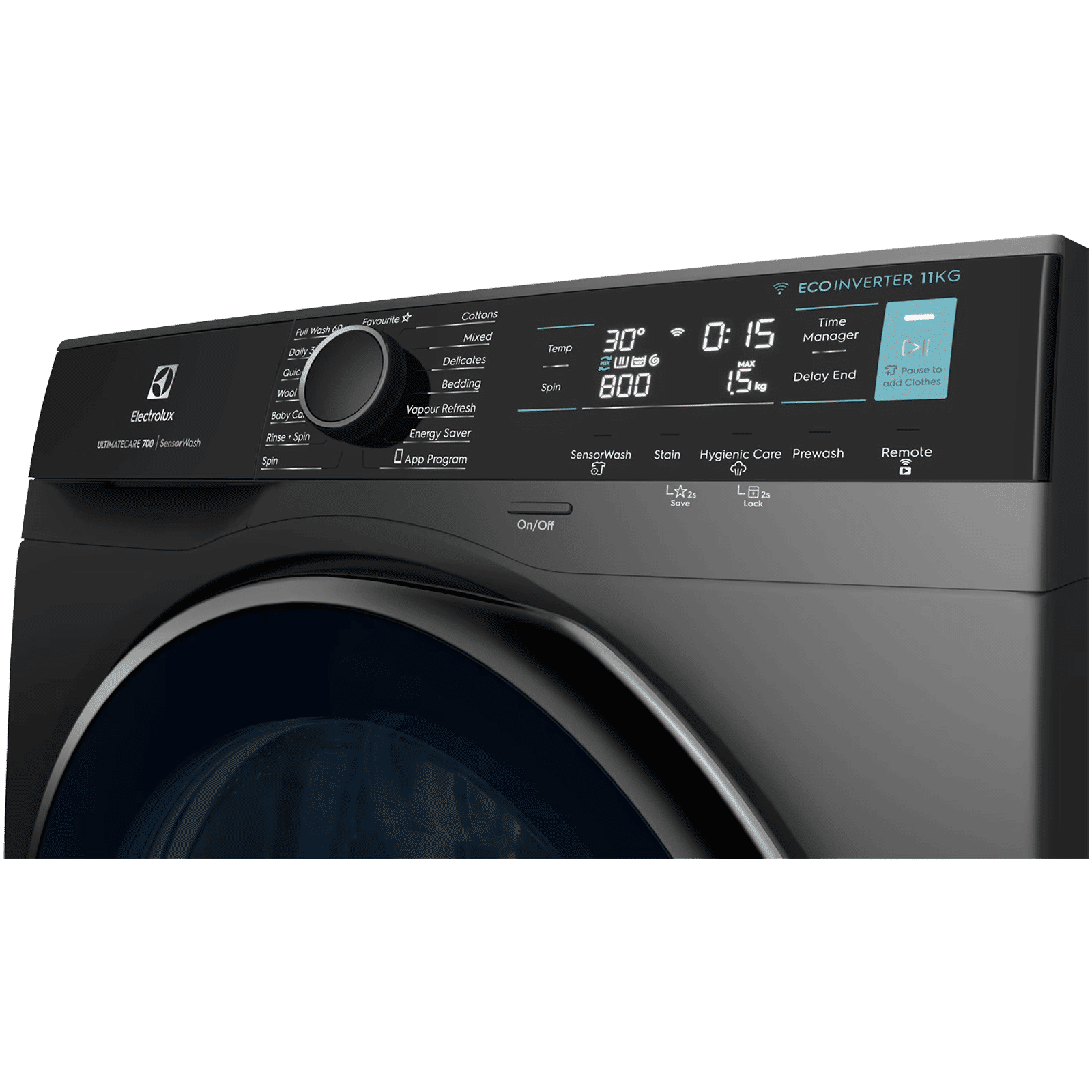 Electrolux 11 kg 5 Star Wifi Inverter Fully Automatic Front Load Washing Machine (Ultimate Care 700, EWF1142R7SB, Woolmark Approved, Onyx Dark Silver)_4