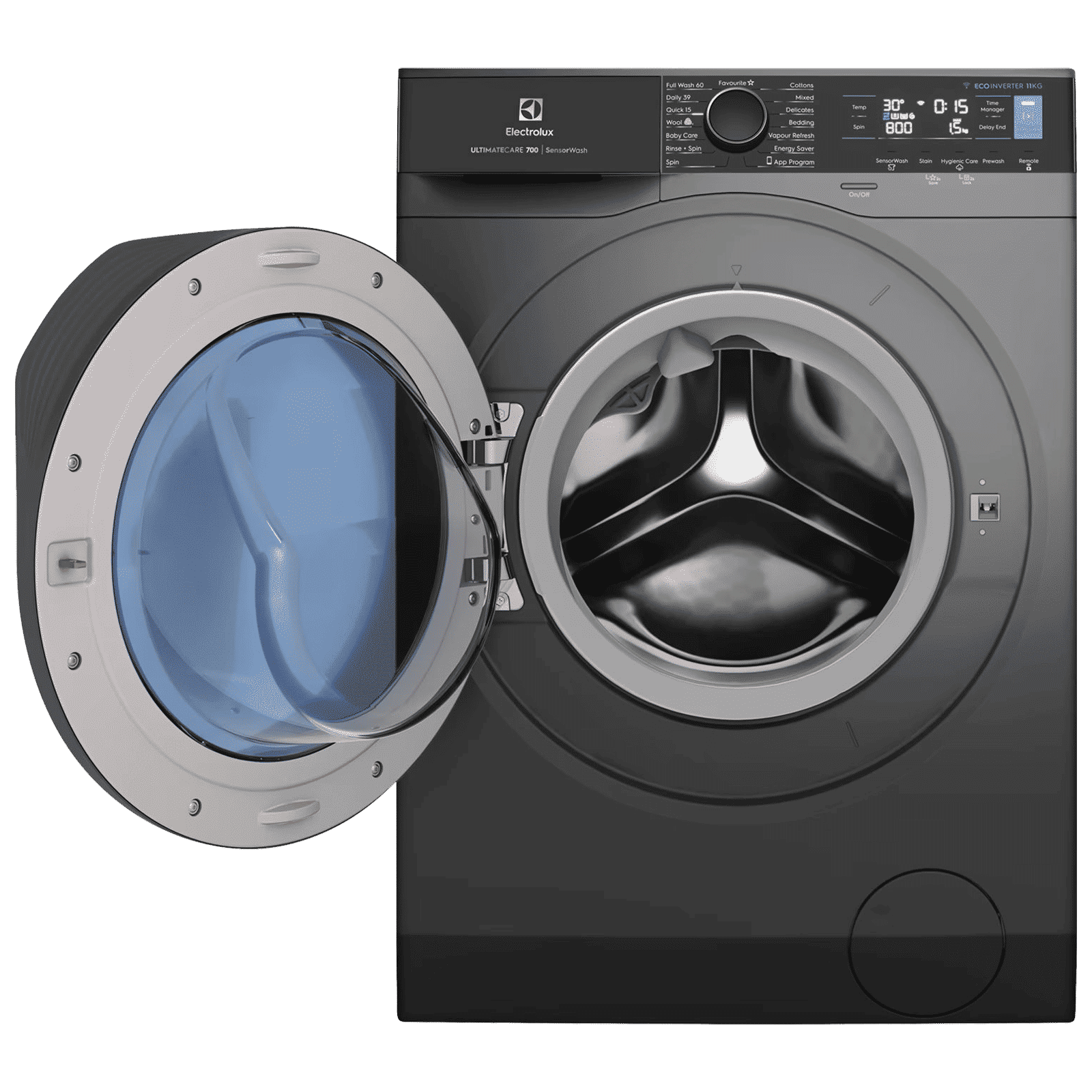 Electrolux 11 kg 5 Star Wifi Inverter Fully Automatic Front Load Washing Machine (Ultimate Care 700, EWF1142R7SB, Woolmark Approved, Onyx Dark Silver)_6
