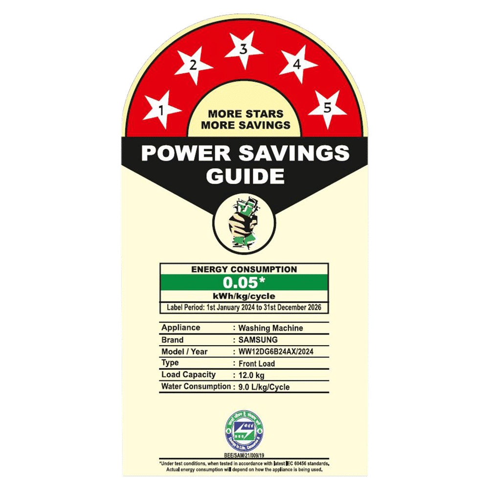 SAMSUNG 12 kg 5 Star Wi-Fi Inverter Fully Automatic Front Load Washing Machine (WW12DG6B24AXTL, AI Control, Inox)_10