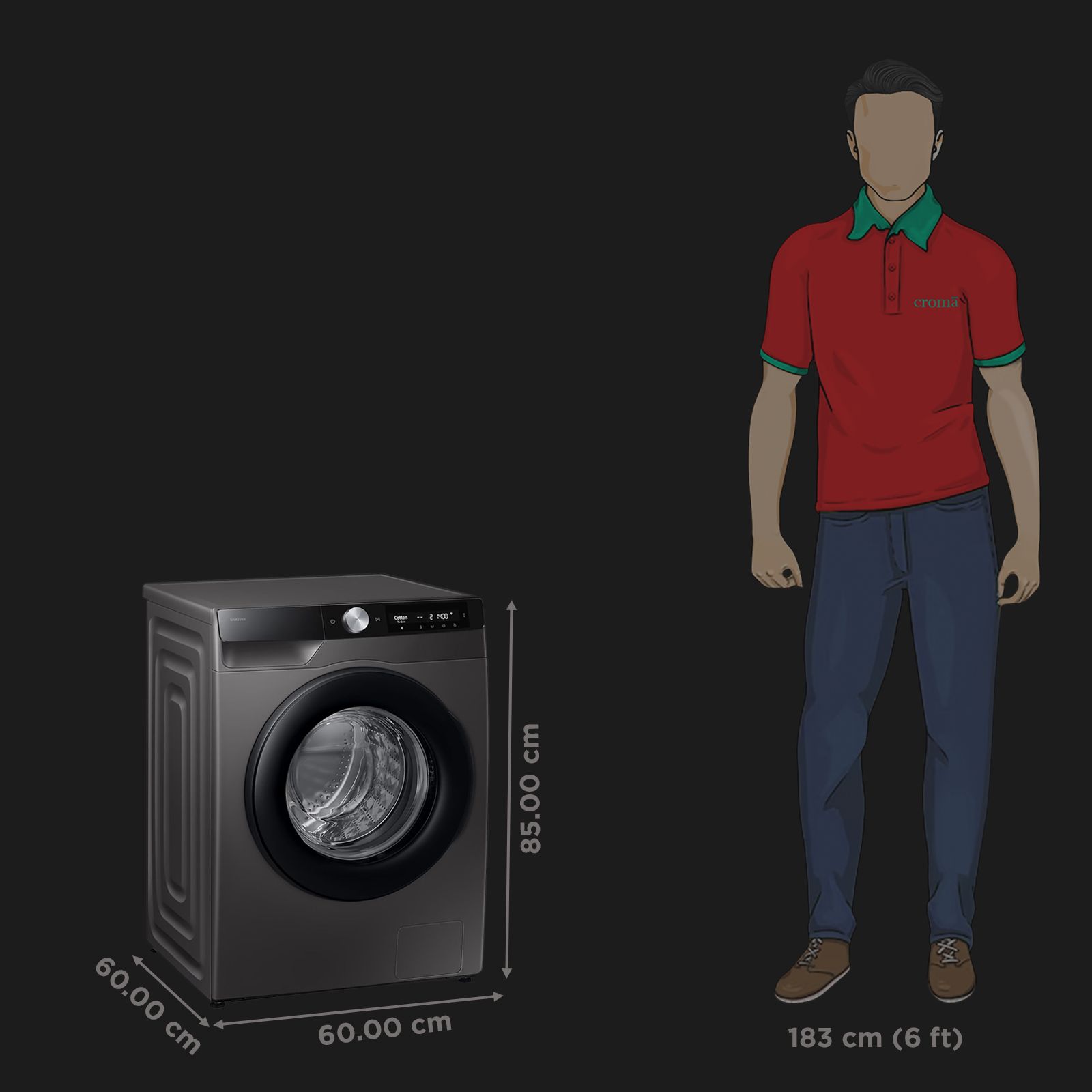 SAMSUNG 12 kg 5 Star Wi-Fi Inverter Fully Automatic Front Load Washing Machine (WW12DG6B24AXTL, AI Control, Inox)_3