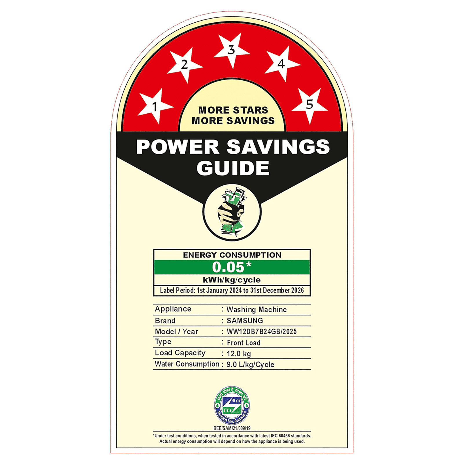 SAMSUNG 12 kg 5 Star Wi-Fi Inverter Fully Automatic Front Load Washing Machine (WW12DB7B24GBTL, AI Control, Black)_14