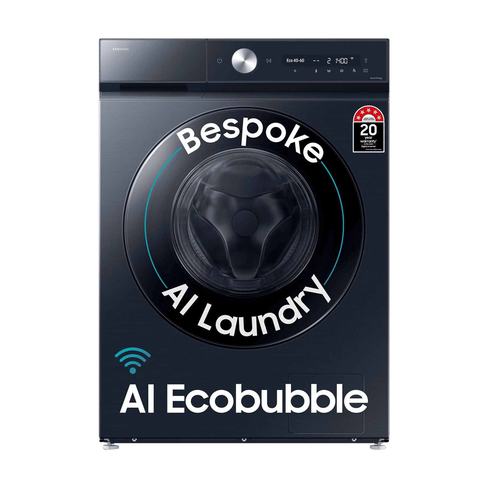 SAMSUNG 12 kg 5 Star Wi-Fi Inverter Fully Automatic Front Load Washing Machine (WW12DB8B54GSTL, AI Control, Navy)_1