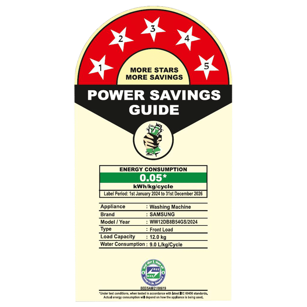 SAMSUNG 12 kg 5 Star Wi-Fi Inverter Fully Automatic Front Load Washing Machine (WW12DB8B54GSTL, AI Control, Navy)_14