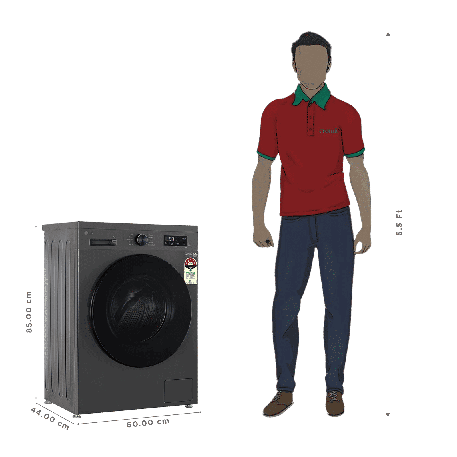 LG 7 kg 5 Star Wi-Fi Inverter Fully Automatic Front Load Washing Machine (FHB1207Z4M, Auto Restart, Middle Black)_3