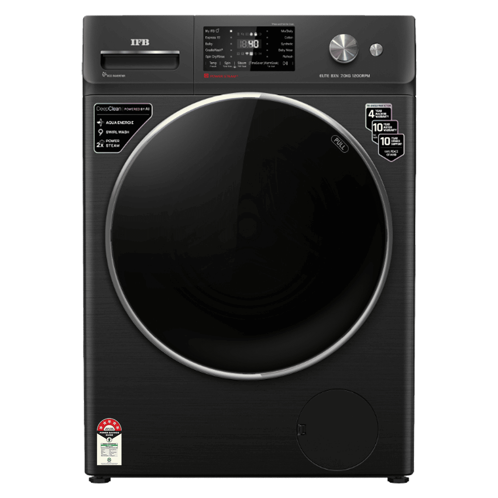 IFB 7 kg 5 Star Wi-Fi Fully Automatic Front Load Washing Machine (Elite BXN 7012HK, Eco Inverter Motor, Black Hairline) IFB 7 kg 5 Star Wi-Fi Fully Automatic Front Load Washing Machine (Elite BXN 7012HK, Eco Inverter Motor, Black Hairline)_1