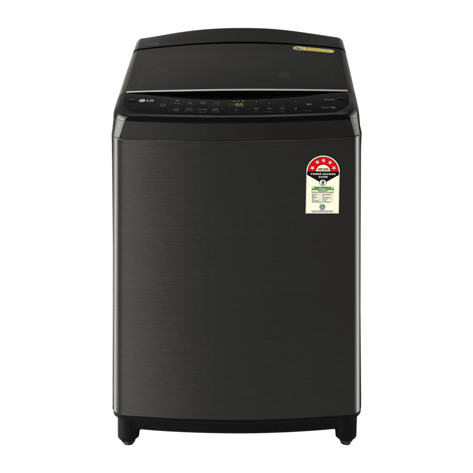 LG 13 kg 5 Star Wi-Fi Fully Automatic Top Load Washing Machine (HEDD, THD13SWP.APBQEIL, AI Direct Drive, Platinum Black)_1