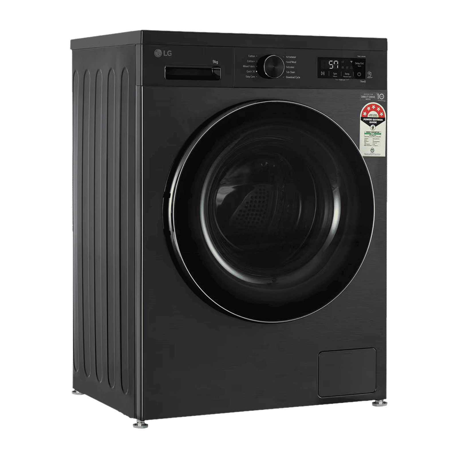 LG 9 kg 5 Star Wi-Fi Inverter Fully Automatic Front Load Washing Machine (FHB1209Z4B, Auto Restart, Platinum Black) LG 9 kg 5 Star Wi-Fi Inverter Fully Automatic Front Load Washing Machine (FHB1209Z4B, Auto Restart, Platinum Black)_3