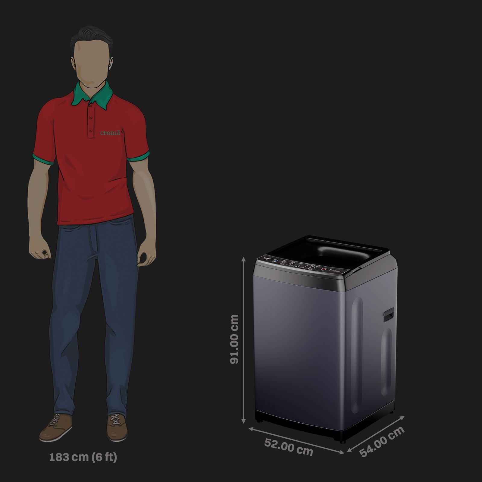 Haier 7 Kg 5 Star Fully Automatic Top Load Washing Machine (826 Series, HWM70-826BKNZ, Effortless Operation, Black)_2