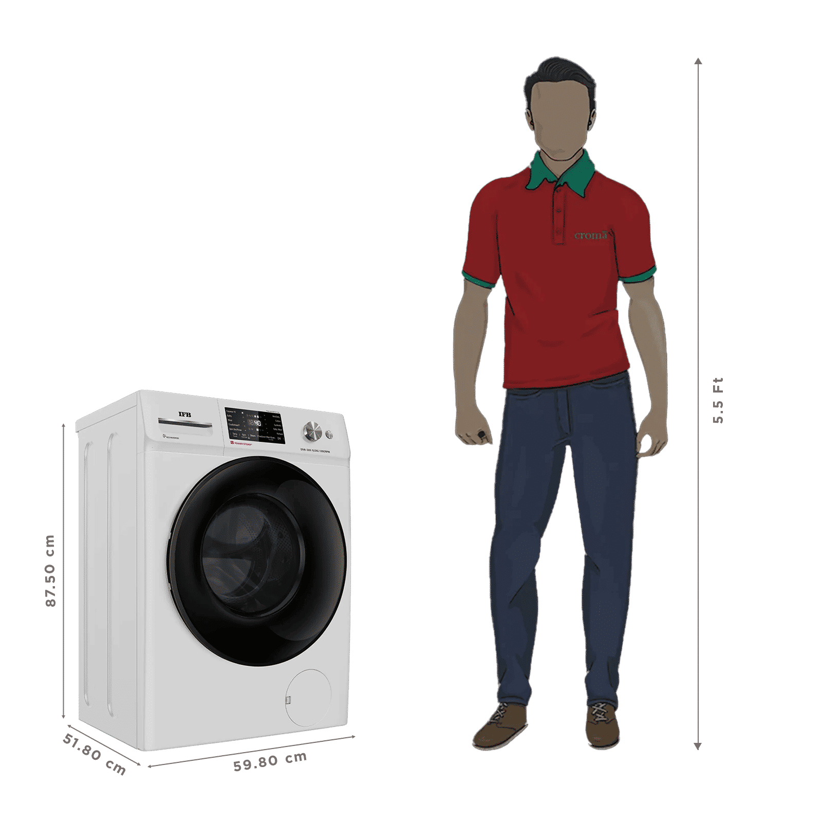 IFB 6 kg 5 Star Inverter Fully Automatic Front Load Washing Machine (Diva GXN 6010K, Eco Inverter Motor, Grey)_2