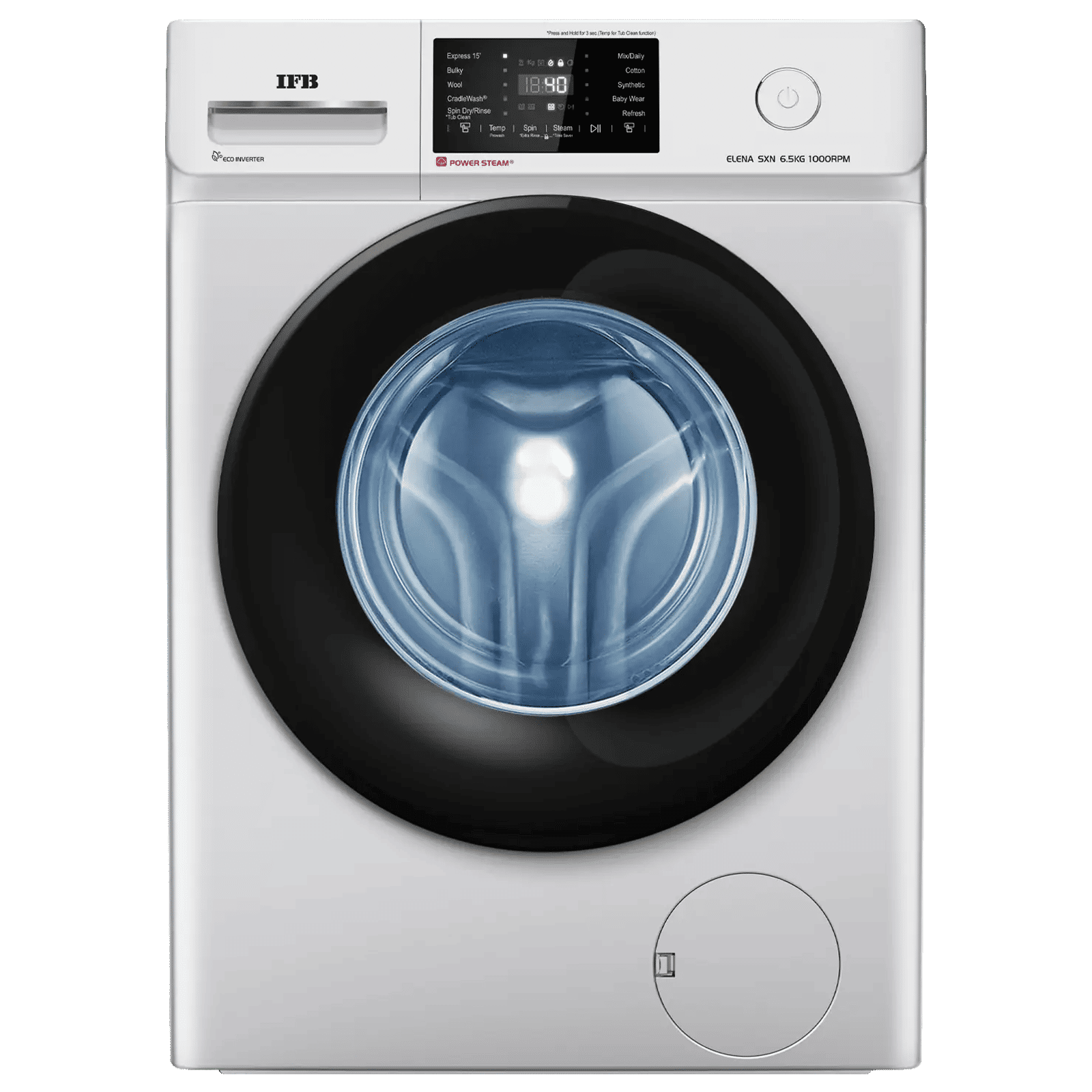 IFB 6.5 kg 5 Star Inverter Fully Automatic Front Load Washing Machine (Elena SXN 6510, Eco Inverter Motor, Rich Silver) IFB 6.5 kg 5 Star Inverter Fully Automatic Front Load Washing Machine (Elena SXN 6510, Eco Inverter Motor, Rich Silver)_1