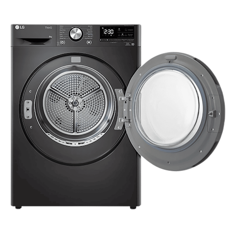 LG 9 kg Wi-Fi Fully Automatic Front Load Dryer (DHV09SAB, Dual Inverter Heat Pump, Black Steel)_10