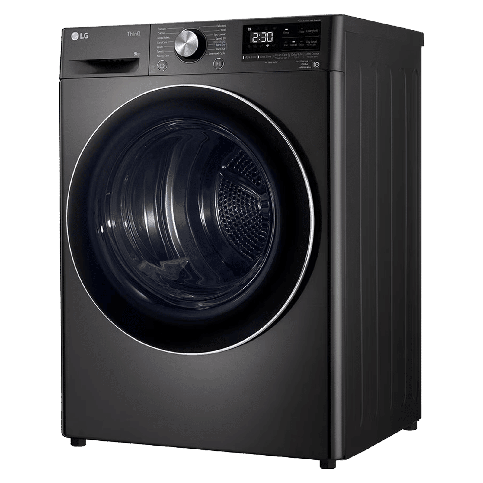 LG 9 kg Wi-Fi Fully Automatic Front Load Dryer (DHV09SAB, Dual Inverter Heat Pump, Black Steel) LG 9 kg Wi-Fi Fully Automatic Front Load Dryer (DHV09SAB, Dual Inverter Heat Pump, Black Steel)_5