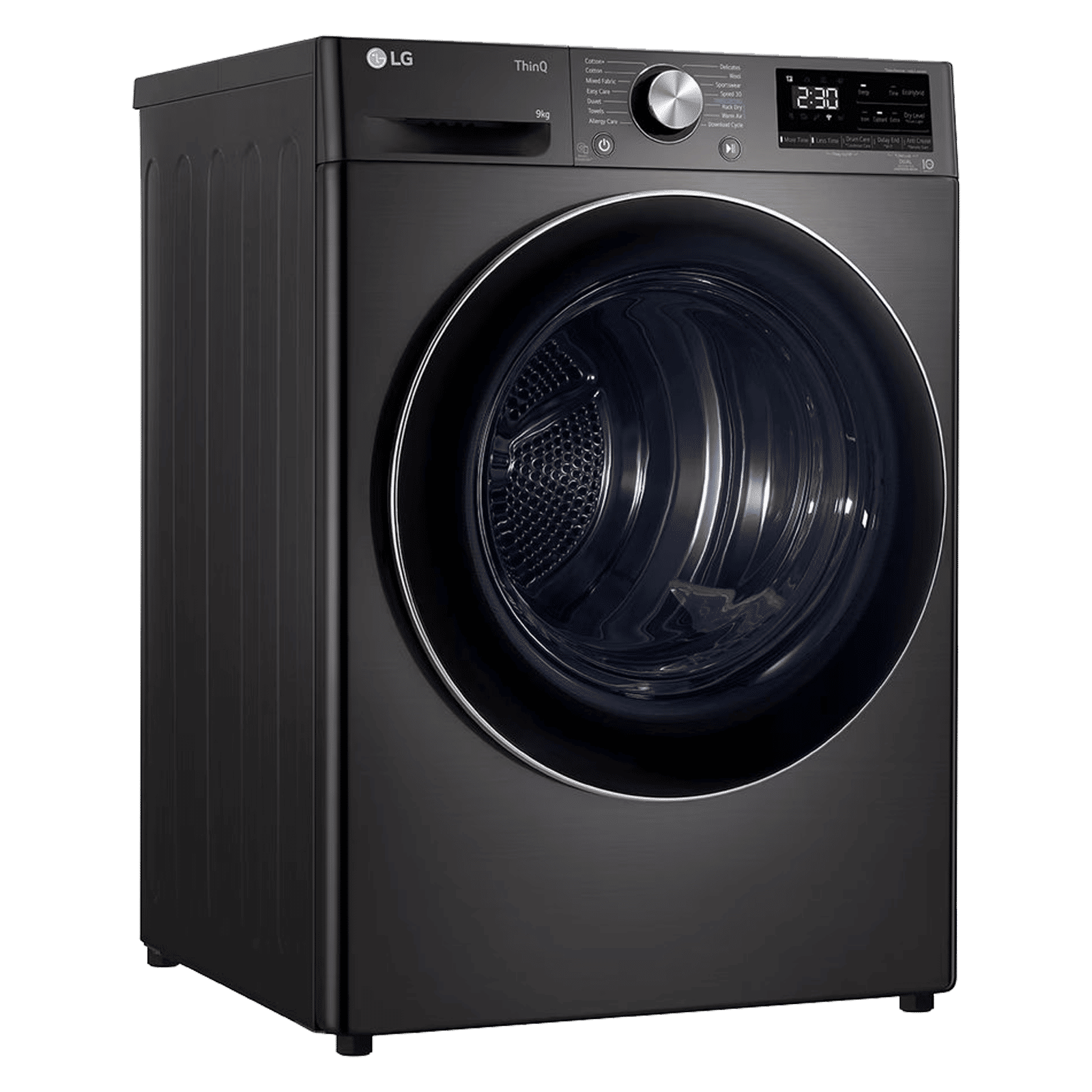 LG 9 kg Wi-Fi Fully Automatic Front Load Dryer (DHV09SAB, Dual Inverter Heat Pump, Black Steel)_4