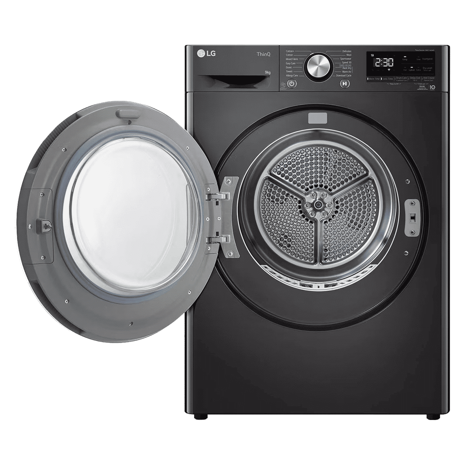 LG 9 kg Wi-Fi Fully Automatic Front Load Dryer (DHV09SAB, Dual Inverter Heat Pump, Black Steel) LG 9 kg Wi-Fi Fully Automatic Front Load Dryer (DHV09SAB, Dual Inverter Heat Pump, Black Steel)_6