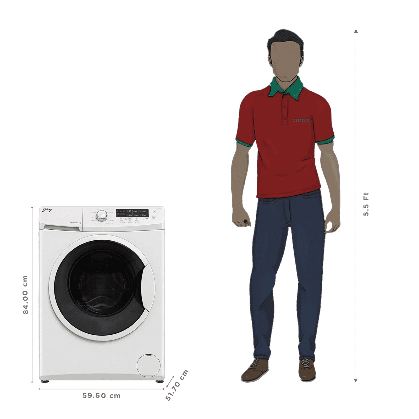 Godrej 6.5 kg 5 Star Fully Automatic Front Load Washing Machine (EON Cresta, 52141601SD00506, 12 Programs, Glacier White) Godrej 6.5 kg 5 Star Fully Automatic Front Load Washing Machine (EON Cresta, 52141601SD00506, 12 Programs, Glacier White)_3