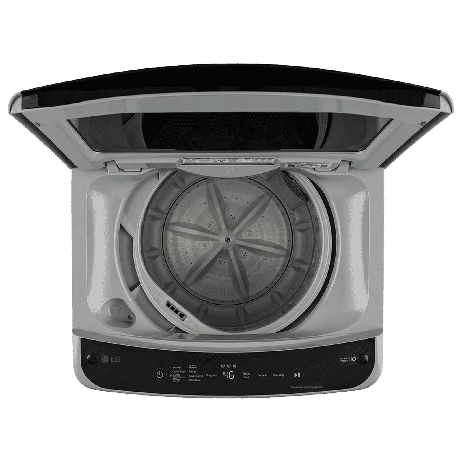 LG 7.5 kg 5 Star Inverter Fully Automatic Top Load Washing Machine (T75VBSF1Z, Smart Inverter Motor, Middle Free Silver)_7