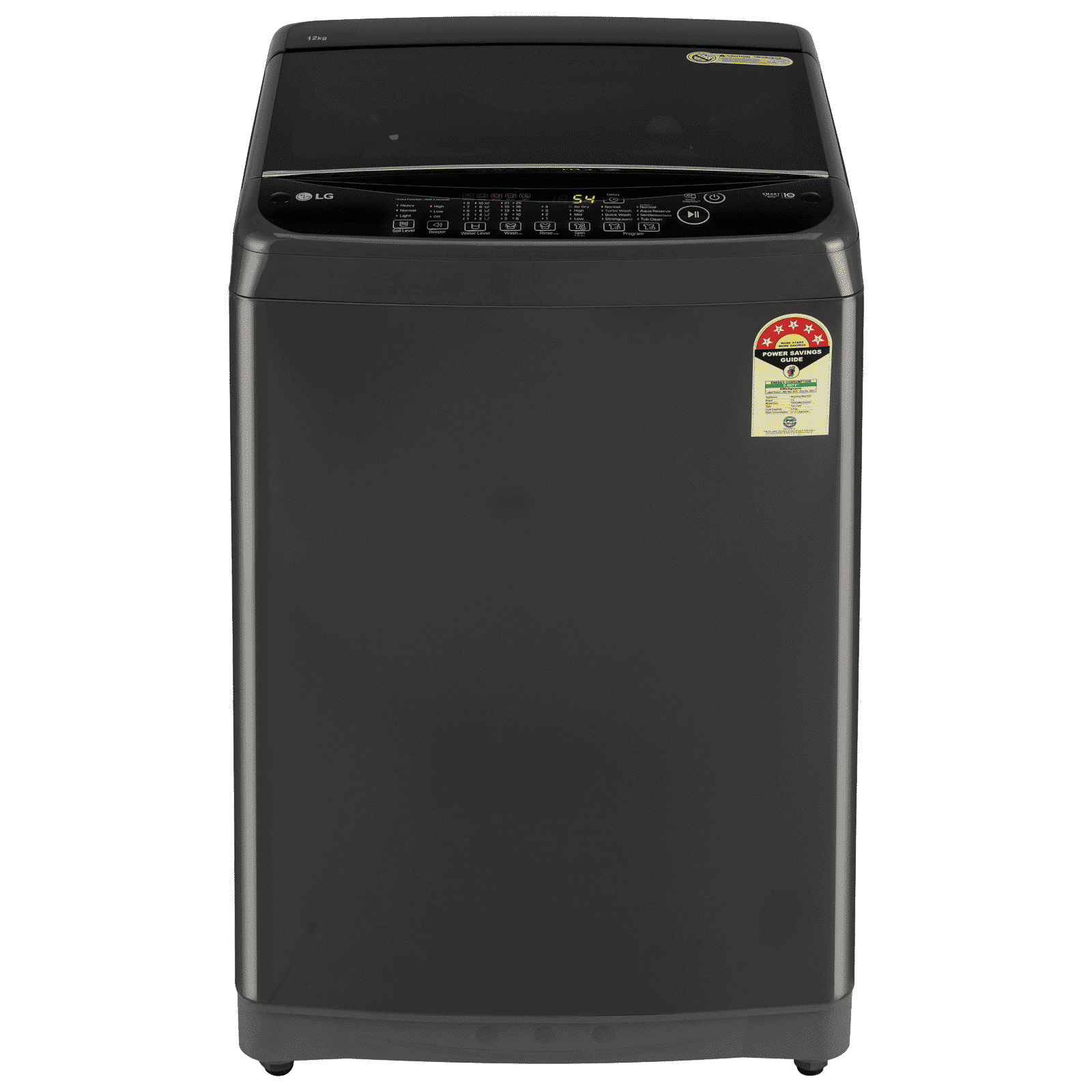 LG 12 kg 5 Star Inverter Fully Automatic Top Load Washing Machine (T12SJMB1Z, Smart Inverter Motor, Middle Black)_1