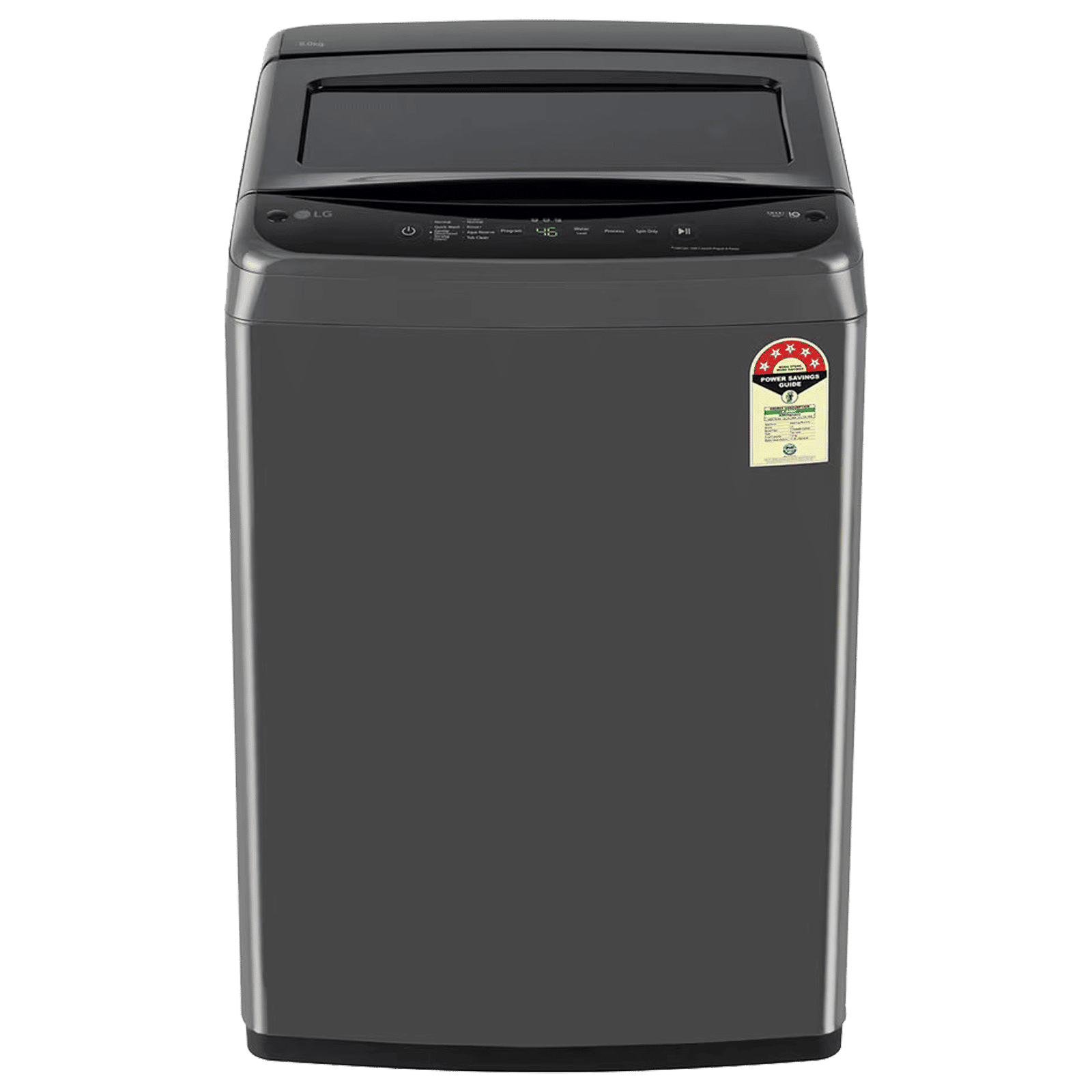 LG 8 kg 5 Star Inverter Fully Automatic Top Load Washing Machine (T80VBMB1Z, Smart Inverter Motor, Middle Black)_1
