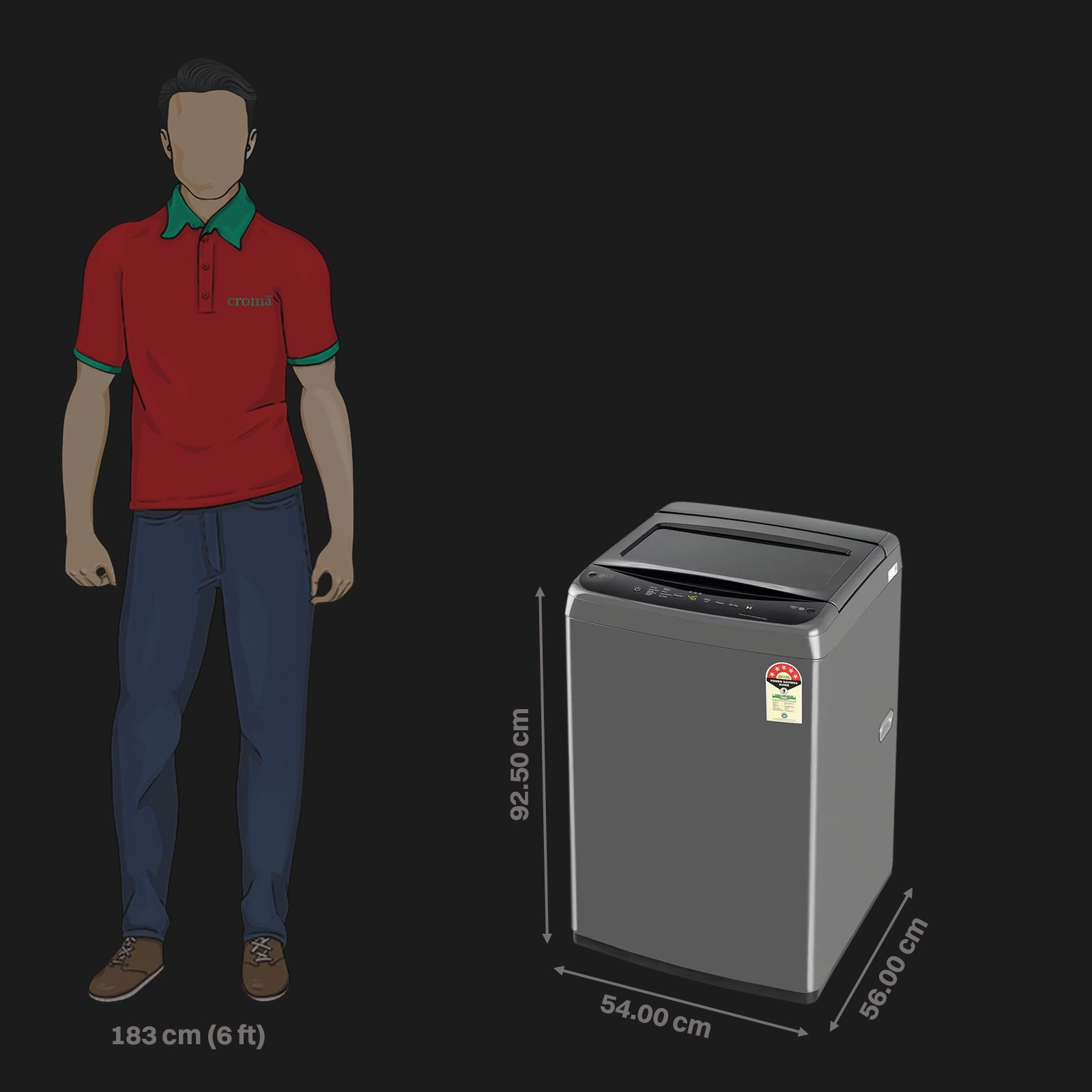 LG 8 kg 5 Star Inverter Fully Automatic Top Load Washing Machine (T80VBMB1Z, Smart Inverter Motor, Middle Black) LG 8 kg 5 Star Inverter Fully Automatic Top Load Washing Machine (T80VBMB1Z, Smart Inverter Motor, Middle Black)_2