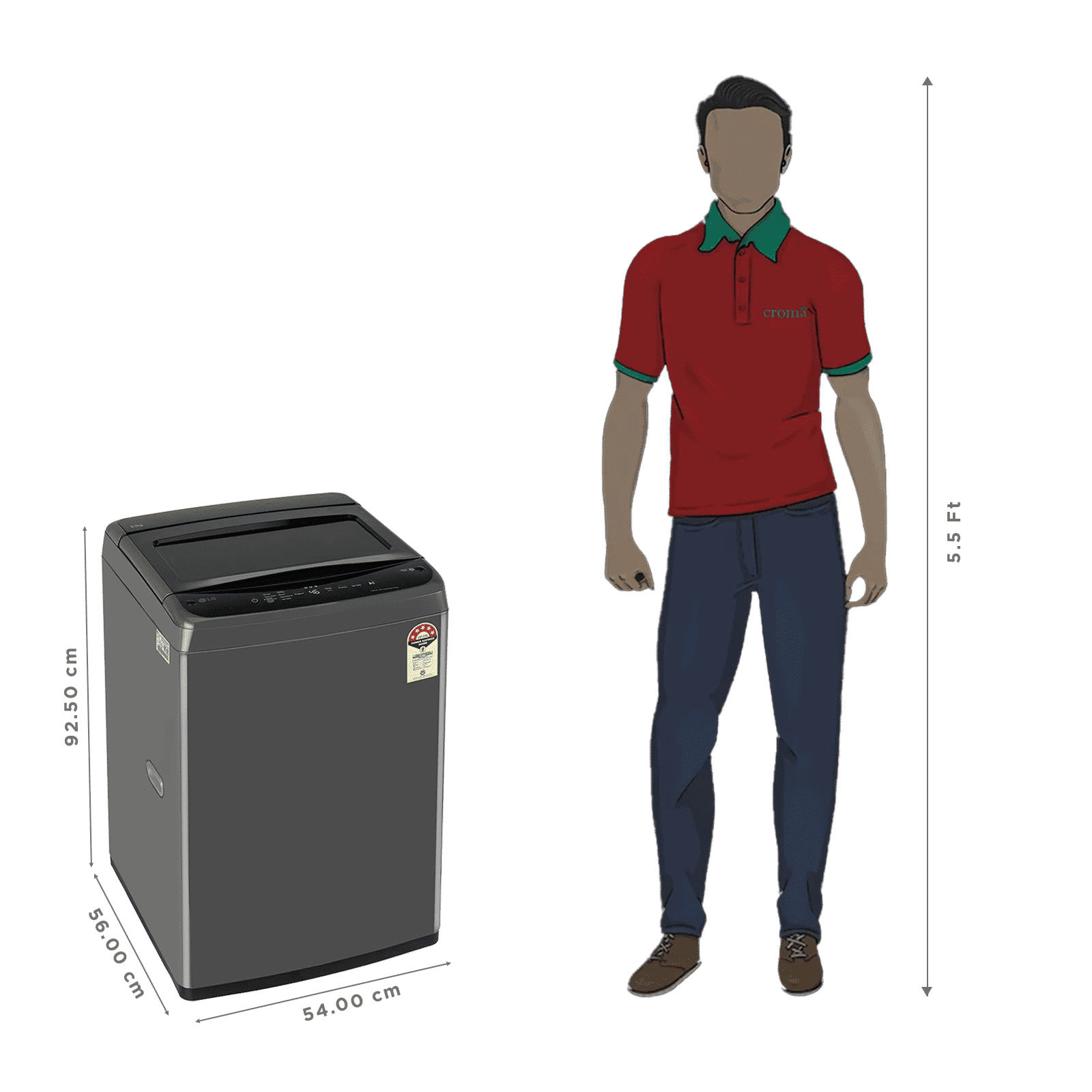 LG 8 kg 5 Star Inverter Fully Automatic Top Load Washing Machine (T80VBMB1Z, Smart Inverter Motor, Middle Black)_2
