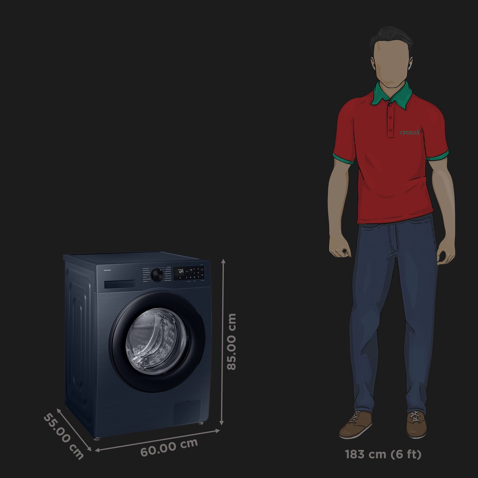 SAMSUNG 9 kg 5 Star Wi-Fi Inverter Fully Automatic Front Load Washing Machine (WW90DG5U24ASTL, Energy Mode, Navy)_3