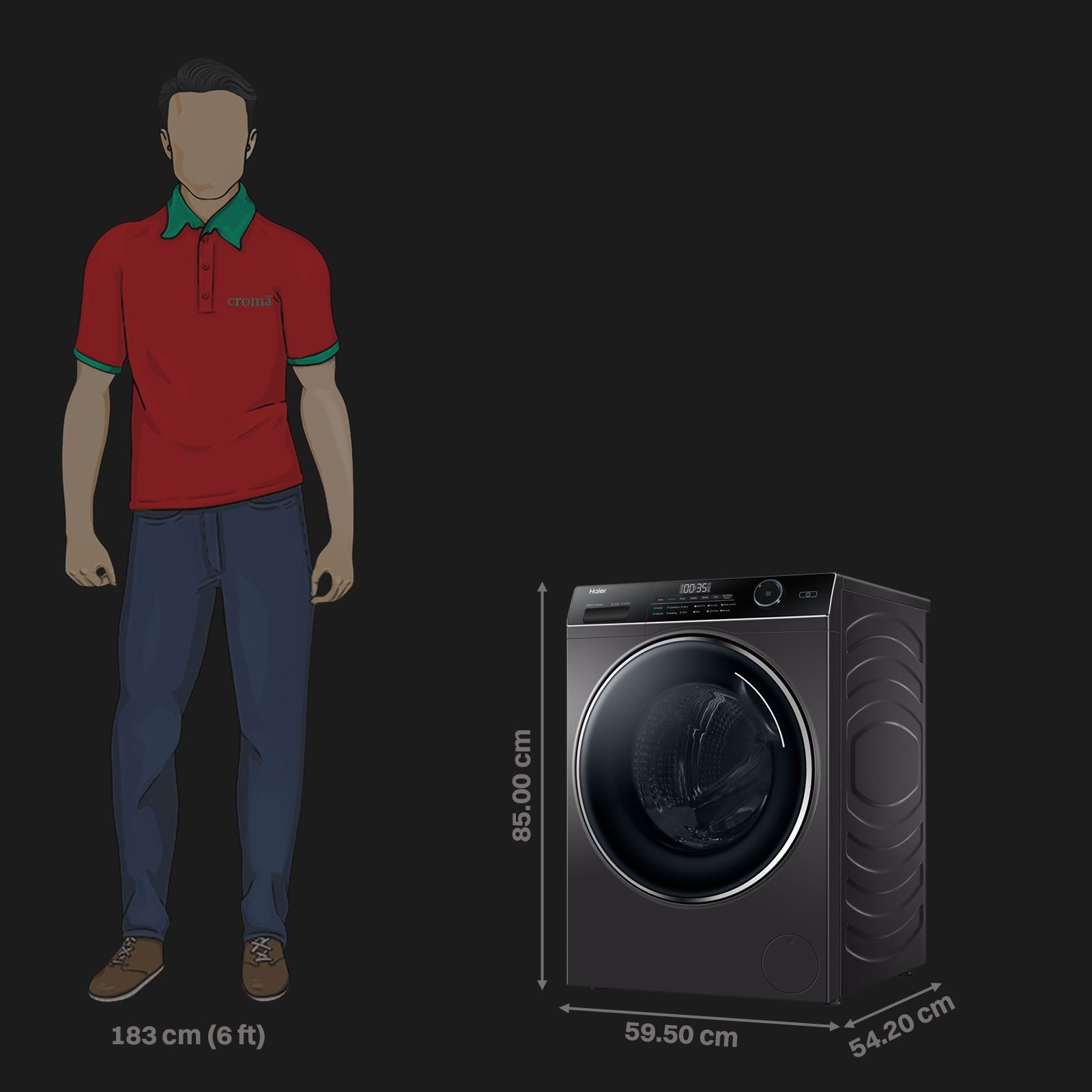 Haier 11/7 kg 5 Star Wi-Fi Fully Automatic Front Load Washer Dryer (HWD110-DM14959CS8U1, AI-Dynamic Balance Tech, Dark Jade) Haier 11/7 kg 5 Star Wi-Fi Fully Automatic Front Load Washer Dryer (HWD110-DM14959CS8U1, AI-Dynamic Balance Tech, Dark Jade)_2