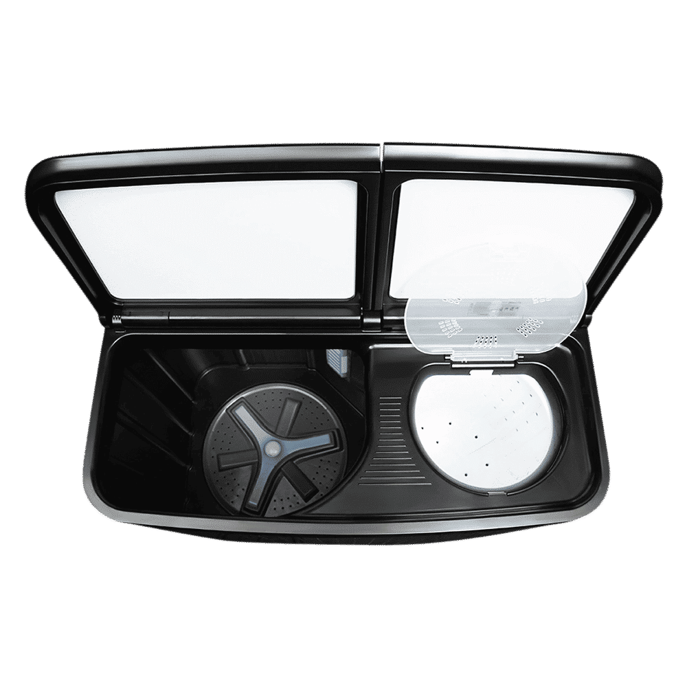 Haier 11 kg 5 Star Semi Automatic Washing Machine with Softfall Techonology (HTW110-178FL, Black)_11