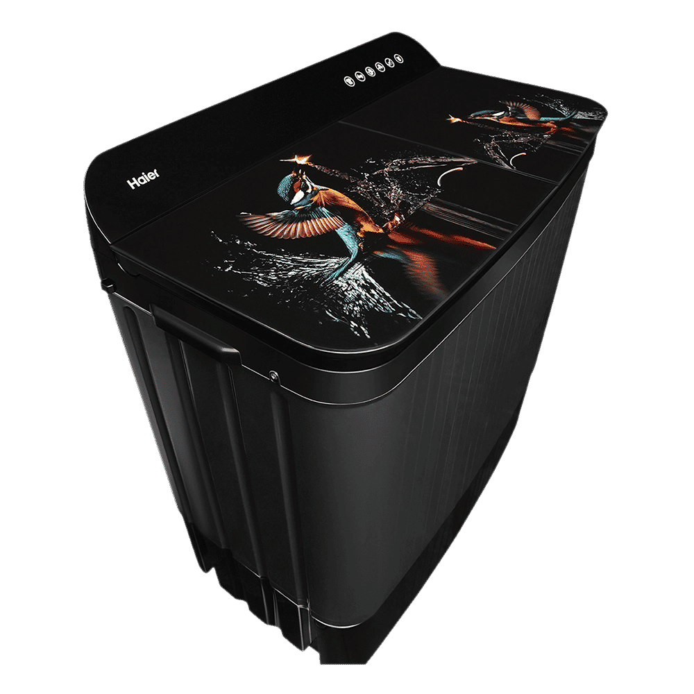 Haier 9 kg Semi Automatic Washing Machine with Softfall Techonology (HTW90-178FL, Black)_5