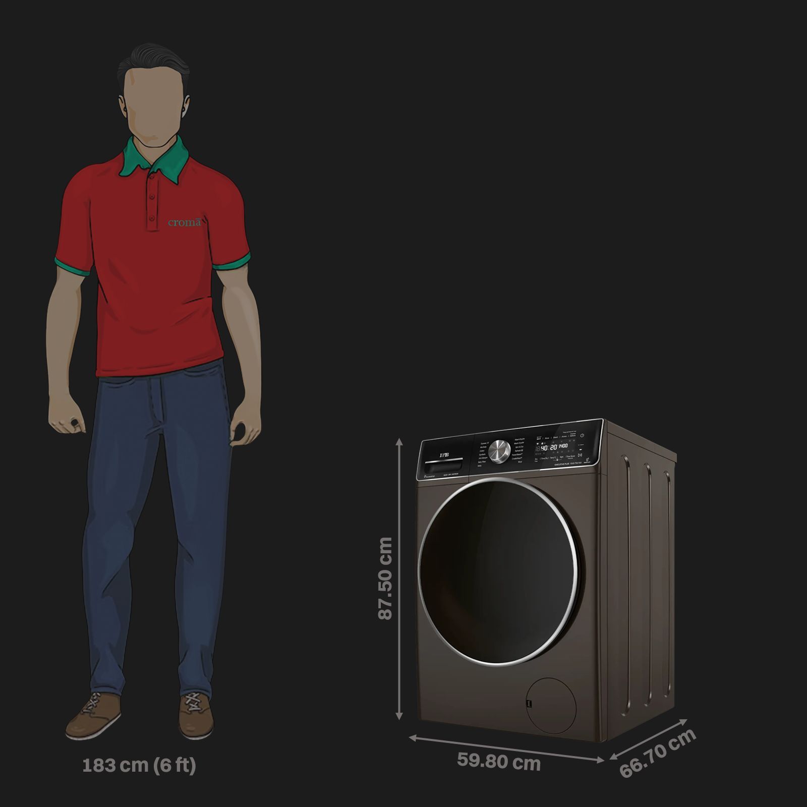 IFB 10/7 kg Inverter Fully Automatic Front Load Washer Dryer (Executive Plus ZXM, AI Technology, Mocha) IFB 10/7 kg Inverter Fully Automatic Front Load Washer Dryer (Executive Plus ZXM, AI Technology, Mocha)_2